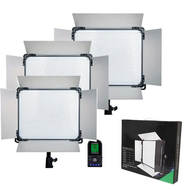 

3 pcs Led video light lcd screen RC Lamp E-2000II 1724 LED Continue Lighting Studio Photography led Multi-color Lighting