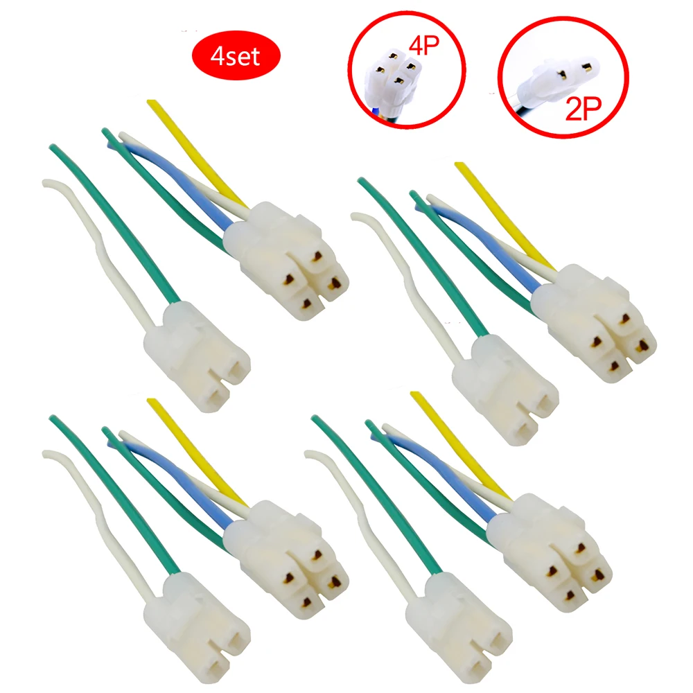 xy018-4pcs 4+ 2 Pin 4 тактный CDI зажигание мотоцикла Электрический кабель жгут проводов заглушка для 50CC 150CC GY6 скутер мопед ATV катушка на ходу K - Цвет: xy018-4pcs