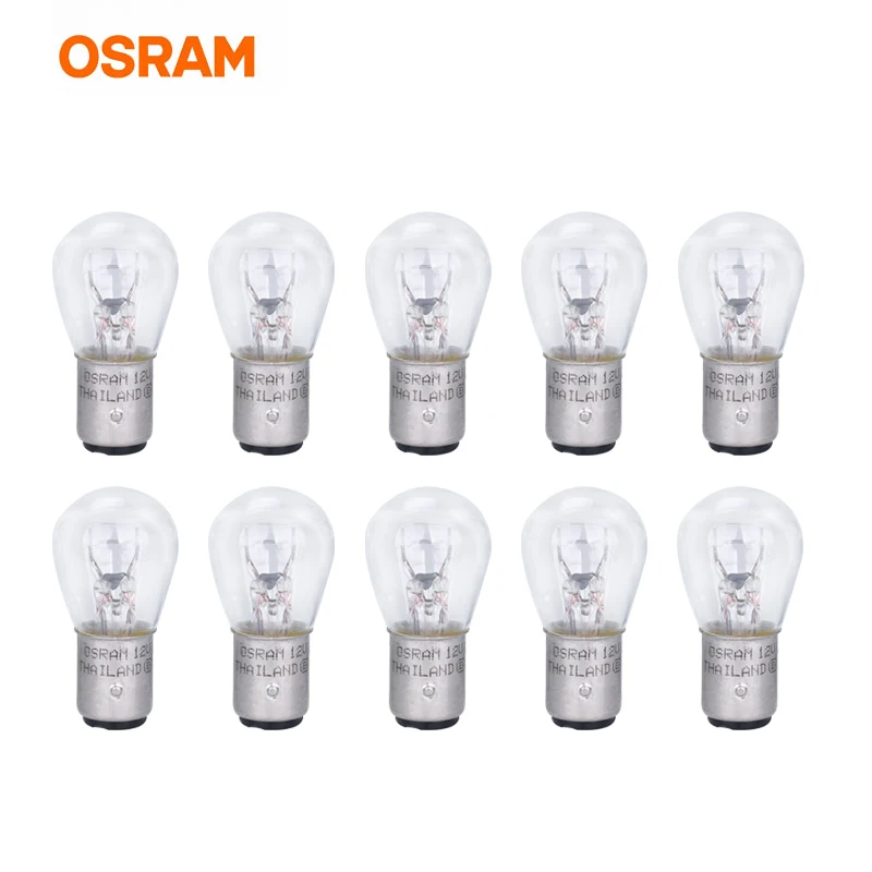 

OSRAM 10X PC 12V 21W Original 7506 P21W S25 21W BA15S Clearance Lights Turn Signal Light Reverse Lamps OEM Auto Brake Bulbs