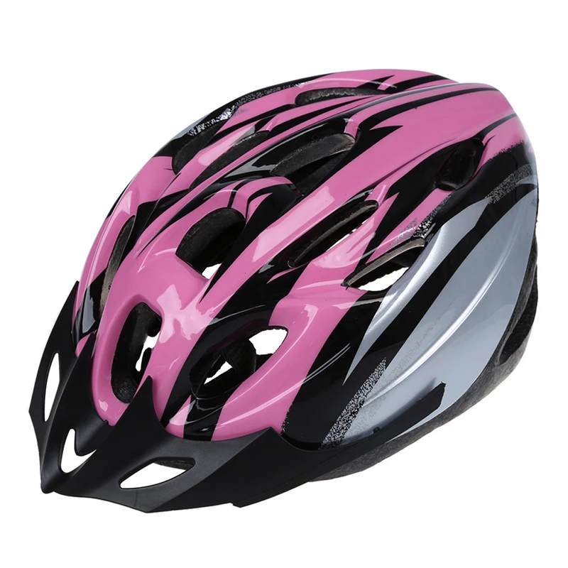 

Cycling Bicycle Adult Bike Handsome Carbon Helmet with Visor Pink Head Circumference 54-65cm/ Head-width Below 16cm