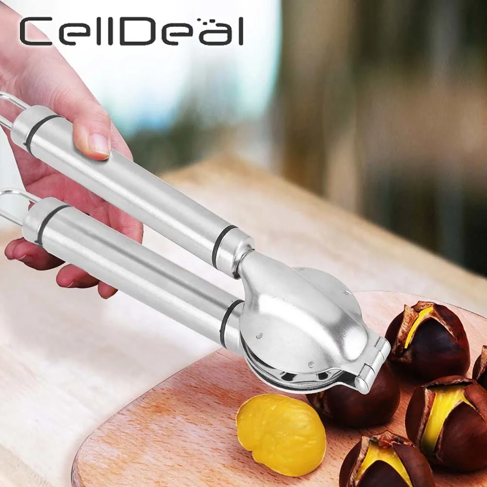 

Stainless Steel Chestnut Clip Walnut Pliers Metal Sheller Nutcracker Kitchen Tools Dried Fruit Opener Cutter Gadgets Durable