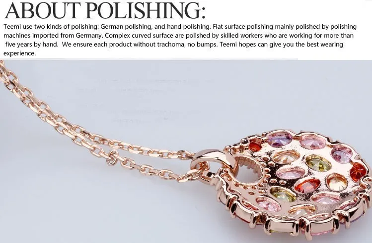 Luoteemi, Новое поступление, роскошное розовое золото, разноцветный кубический цирконий, большое круглое ожерелье, подвески для женщин, модное ювелирное изделие