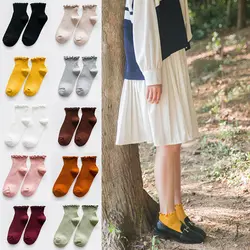 Модные женские носки милые однотонные высокие повседневные теплые Дышащие носки H66