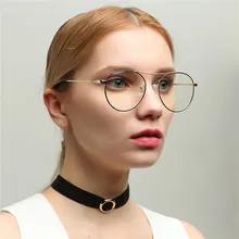 Оптическая оправа, очки с прозрачными линзами, круглые металлические, серебристые, золотые, черные, дизайнерские, для женщин, erkek optik gozluk