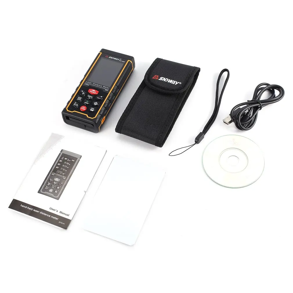 

SNDWAY 80M 120M Handheld Laser Distance Meter Range Finder LCD Laser Tape Measure Distance Tool Rangefinder