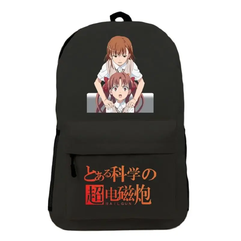

Unisex Anime Cartoon Toaru Kagaku no Railgun S Rucksack Misaka Mikoto School Student Backpacks