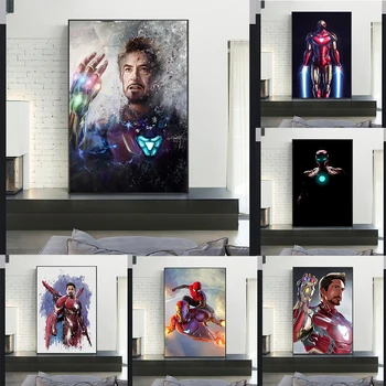 

Movie Poster Iron Man Marvel Canvas Painting Iron-Man Posters and Prints Wall Art Picture for Kids Room Home Decor Cuadros