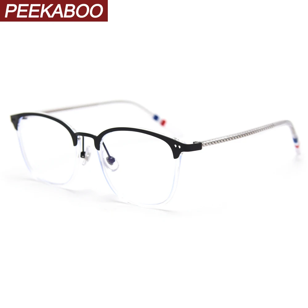 Квадратные очки Peekaboo для женщин прозрачные линзы черный леопард компьютерные