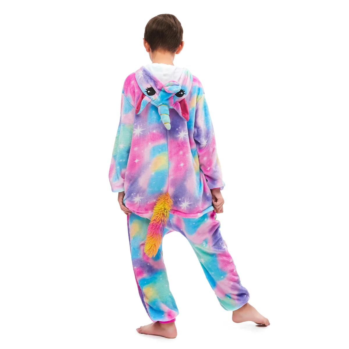 Детские пижамы; детская зимняя фланелевая одежда для сна; Пижама для мальчиков и девочек; пижамный комплект с кигуруми Единорог; Пижама с рисунками животных; домашняя одежда