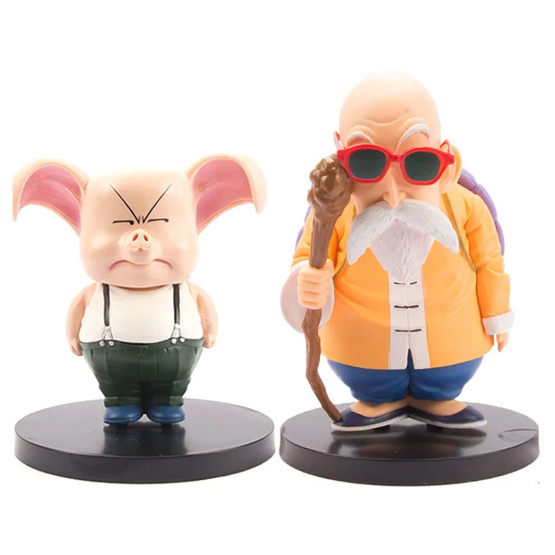 Japanese DBZ Super Saiyan Anime Figure Q Version Roshi Kame Sennin Pig Oolong Statue PVC Dolls Children Model Toy Collectibles |