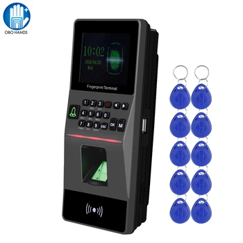 

RFID Access Control Keypad TCP/IP USB Biometric Fingerprint Reader Controller System Software Support Time Attendance + 10 Keys