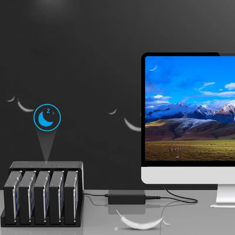 Orico коробка для жесткого диска 3,5 дюймовый корпус HDD мобильный жесткий диск чехол 2/5 шт. круглая подставка офлайн копировальная машина
