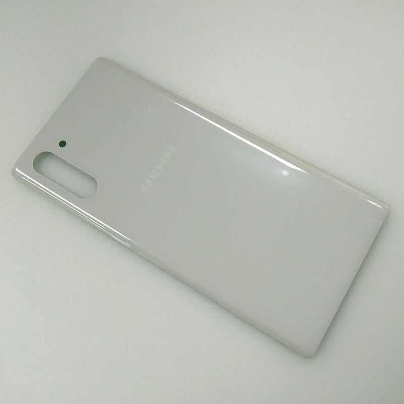 White Стеклянная крышка для samsung Galaxy Note 10, задняя крышка для батареи, чехол для samsung Galaxy Note10, запасной чехол для задней двери - Цвет: White