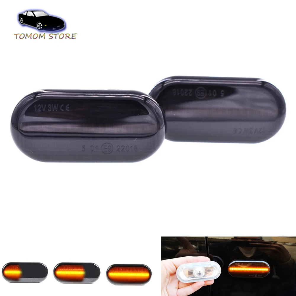 

2PCS Dynamic Water Flowing side marker LED Turn Signal lights for Opel Movano Combi J9 Kasten F9 Pritsche Fahrgestell Kipper H9