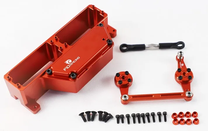 МР алюминиевый двойной сервопривод лоток SAVOX 0236 15T для 1/5 LOSI DBXL-E - Цвет: Красный