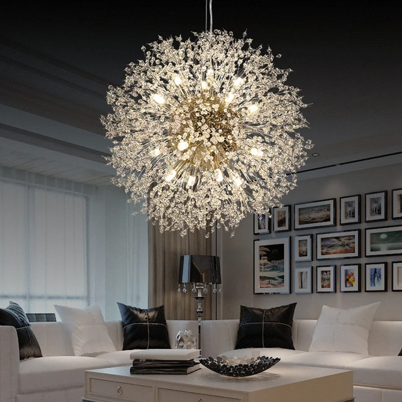 

TOP Modern Crystal Chandelier Lighting Crystal Chandelier Lamp LED Chandelier Hanging Lamp Dandelion Chandelier Restaurant Lamp