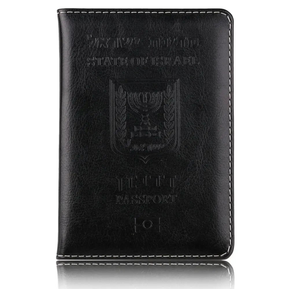 Black TOURSUIT Израиль легкий кожаный чехол для паспорта держатель дорожные аксессуары для мужчин и женщин - Цвет: Black