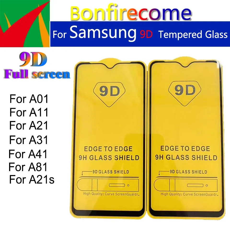 10 шт./партия 9D Защитное стекло для Samsung Galaxy A11 A21 A31 A41 A01 Core закаленное A81 A21s Защитная
