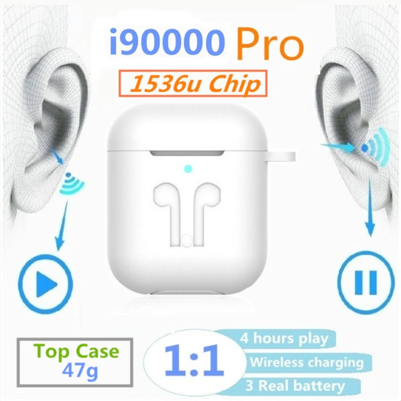 I90000 Pro TWS беспроводные наушники 1:1 Реплика Air 2 в ухо наушники сенсорный датчик Беспроводная зарядка наушники PK i30000 i10000 TWS