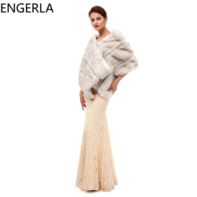 Yulia Faux Fur Cape by Fleury – One Styled Bride