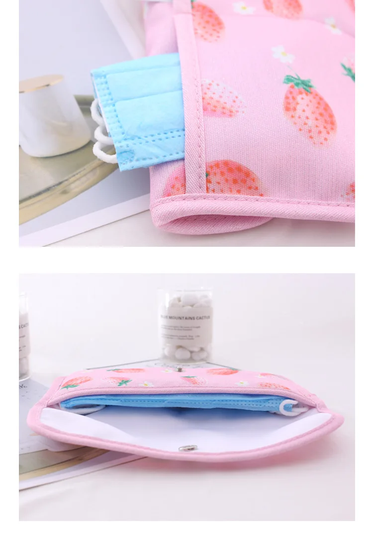 Small Women Bag Makeup for Phone Organizer with Clasp Box Save Disposable Masks Cosmetic Cover Face Storage Case Holder Purse