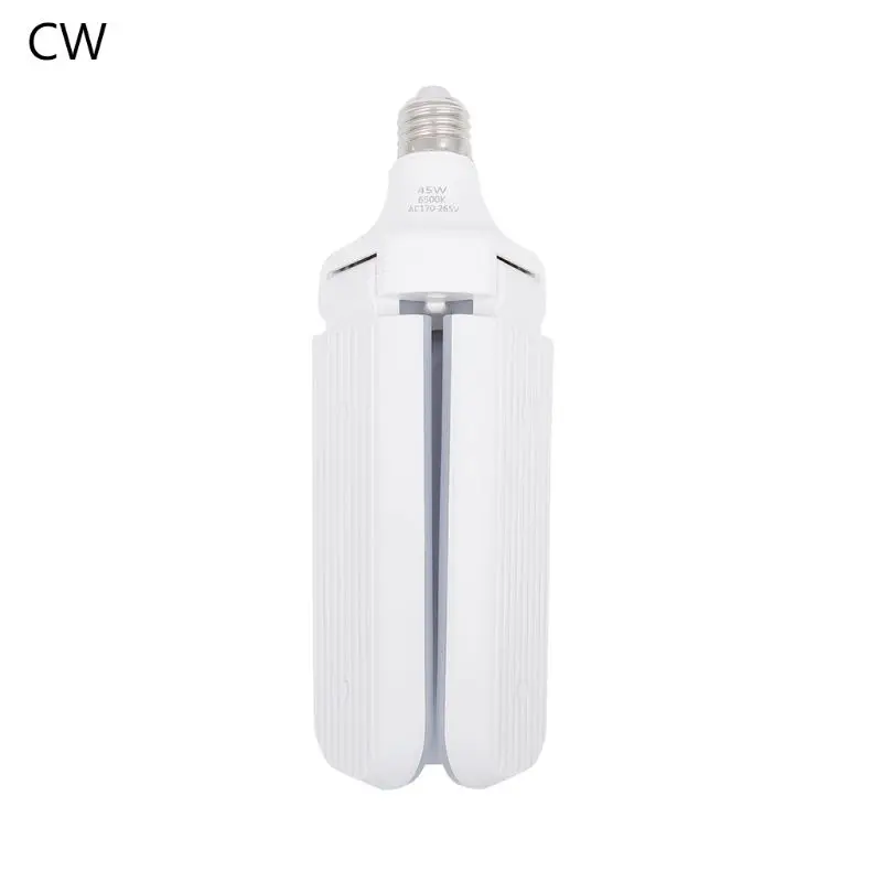 

E27 LED Foldable Light Fan Shape Super Bright Bulb 220V 45W Angle Adjustable Ceiling Lamp Home Energy Saving Lights