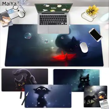 

Maiya Vintage Cool cute cartoon cat DIY Design Pattern Game mousepad Free Shipping Large Mouse Pad Keyboards Mat