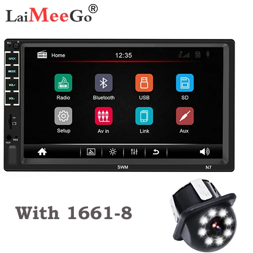 2 din автомагнитола XR MirrorLink для Apple IOS сенсорный экран цифровой дисплей " HD плеер MP5 Bluetooth Мультимедиа USB 2din Авторадио - Цвет: With 1661-8