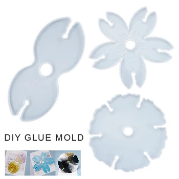 

DIY Wine Glass Rack Silicone Mould Holder Resin Epoxy Mold Craft Tool Irregular Flower Tray Wine Cup Shelf Home Decoration