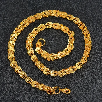 

Dubai Arab Ethiopia Gold Color Phoenix tail necklace Chain For Women Party gifts Jewelry Necklace Eritrea Chunky Luck Chain