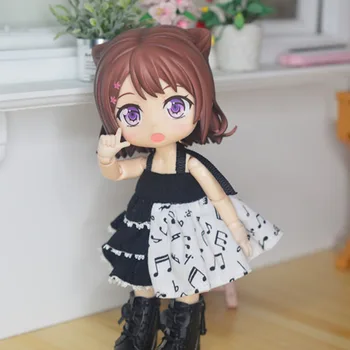 

Ob11 baby dress BJD Jasmine Top PD9 GSC Asymmetric black and white skirt doll suit doll clothes doll accessories