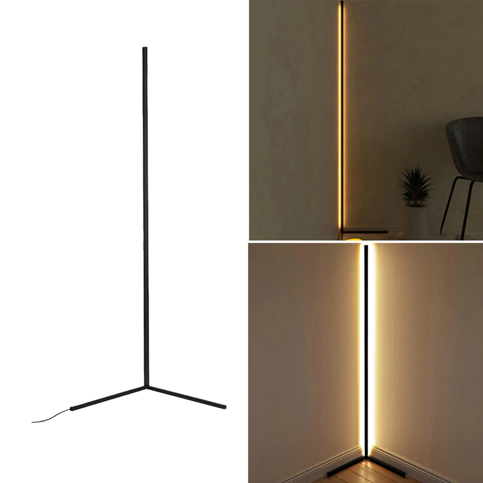 Minimalist Nordic Corner Floor Lamp LED Standing Pole Lamp Living Room Bedroom Reading Studying Night Light for Bedside