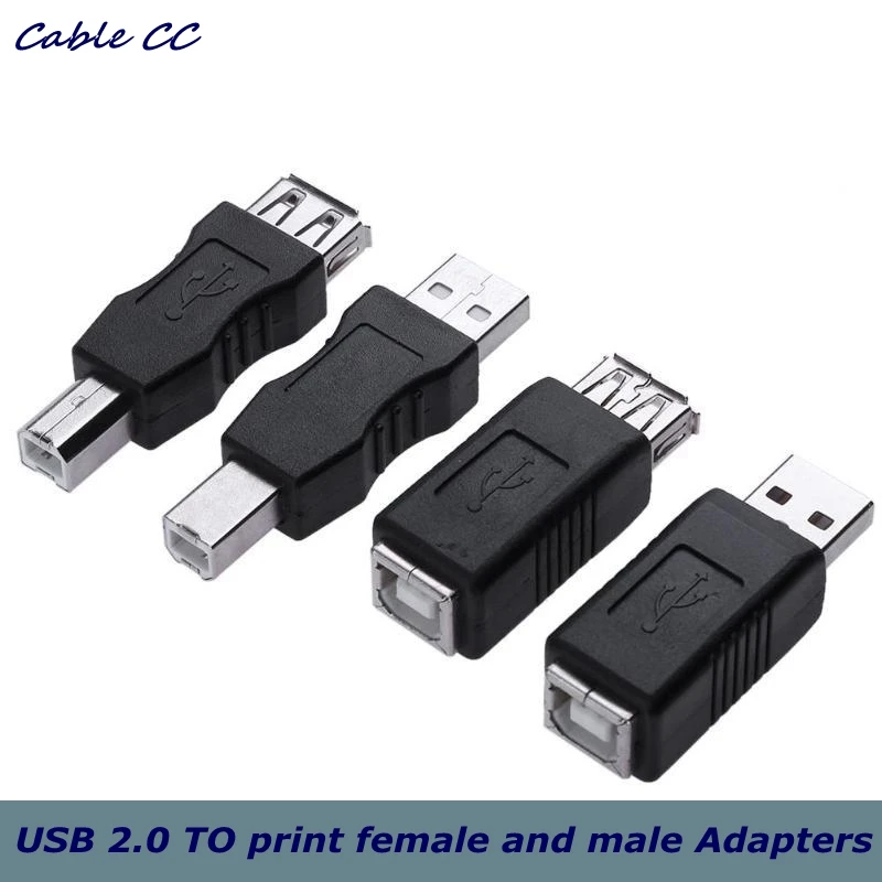 USB2.0 Мужской и Женский к B принтер для печати конвертер разъем адаптера USB 2 0 порт