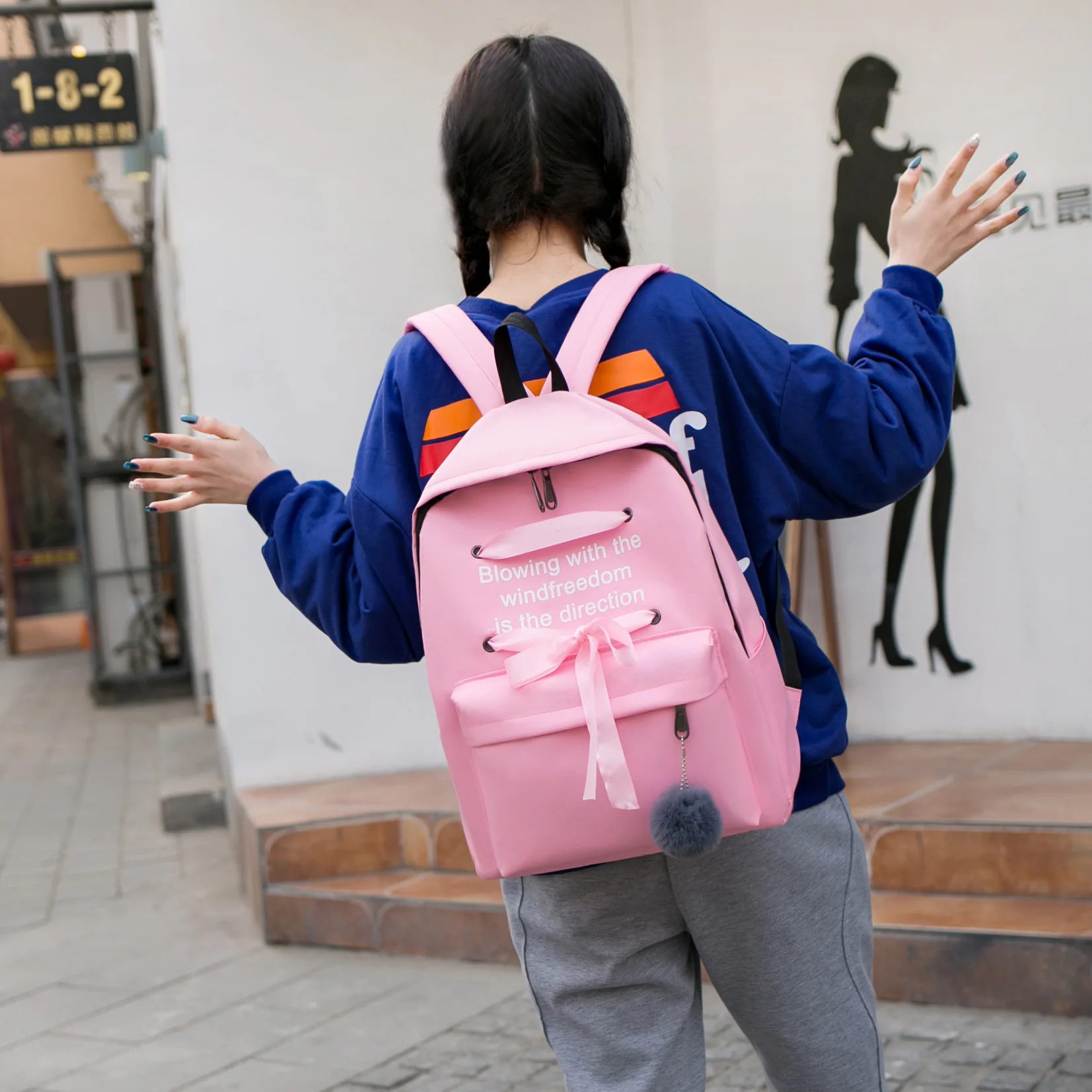 

Popular School Bag Women's Korean-style Simple Versatile 2019 New Style Backpack Women's Large Capacity Waterproof Canvas Studen