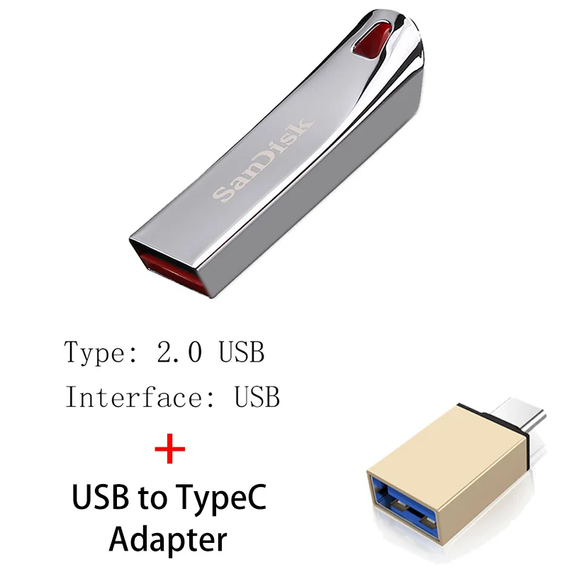 CZ71 B Флеш-накопитель USB sandisk 32, 64, 16 ГБ, флешка 64 ГБ, 32 ГБ, 16 ГБ, флеш-накопитель 2,0, USB флешка, диск на ключ, память для телефона - Цвет: CZ71 B