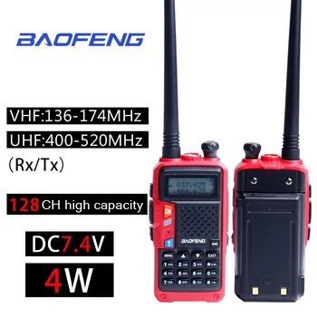 

Baofeng B3 Plus Walkie Talkie UV 82 Portable Two way Radio Dual PTT Ham CB Stazione Radio VHF UHF 8W 10KM B3 Plus Caccia Ricetra