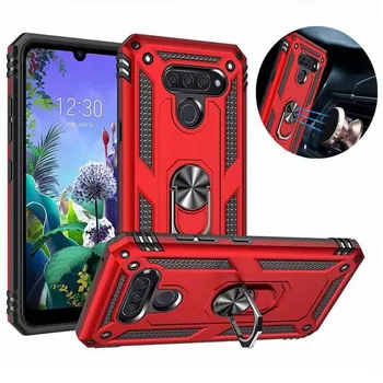 

For LG K30 K40 K50 K50S 2019 Case Luxury Car holder Magnet ring shockproof Armor case for LG K12 Plus K10 2018 Back Cover