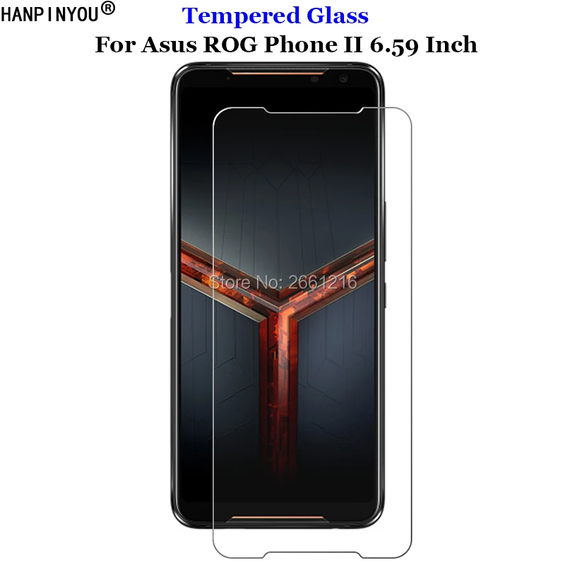 

For Asus ROG Phone II ZS660KL Tempered Glass 9H 2.5D Premium Screen Protector FilmFor Asus ROG Phone 2 6.59"