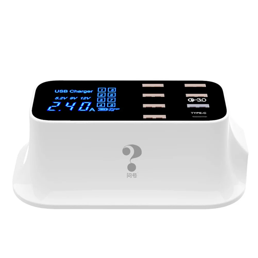 Чехол для телефона Quick ЖК-дисплей умное usb-устройство для Зарядное устройство Тип тип-c многопортовый дома Мощность адаптер цифровой Дисплей Настольный путешествия офисный планшет