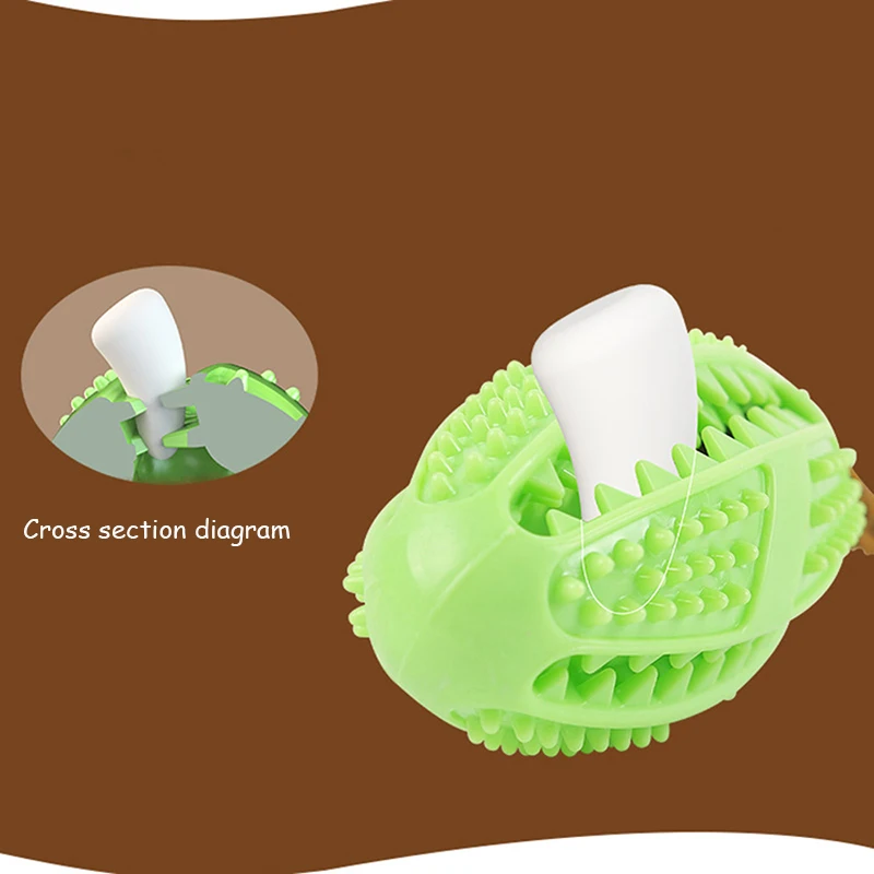 Pet Dog Molar Balls With Rope Interaction Dog Toys For Clean Teeth Chew Toys Silica Gel Dog Grind Teeth Products Toys For Dog