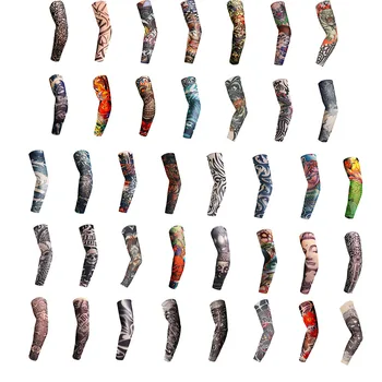 

Fashion Outdoor Cycling Sleeves 3D Tattoo Printed Arm Warmer UV Protection MTB Bike Bicycle Sleeves Arm Protect Ridding Sleeves