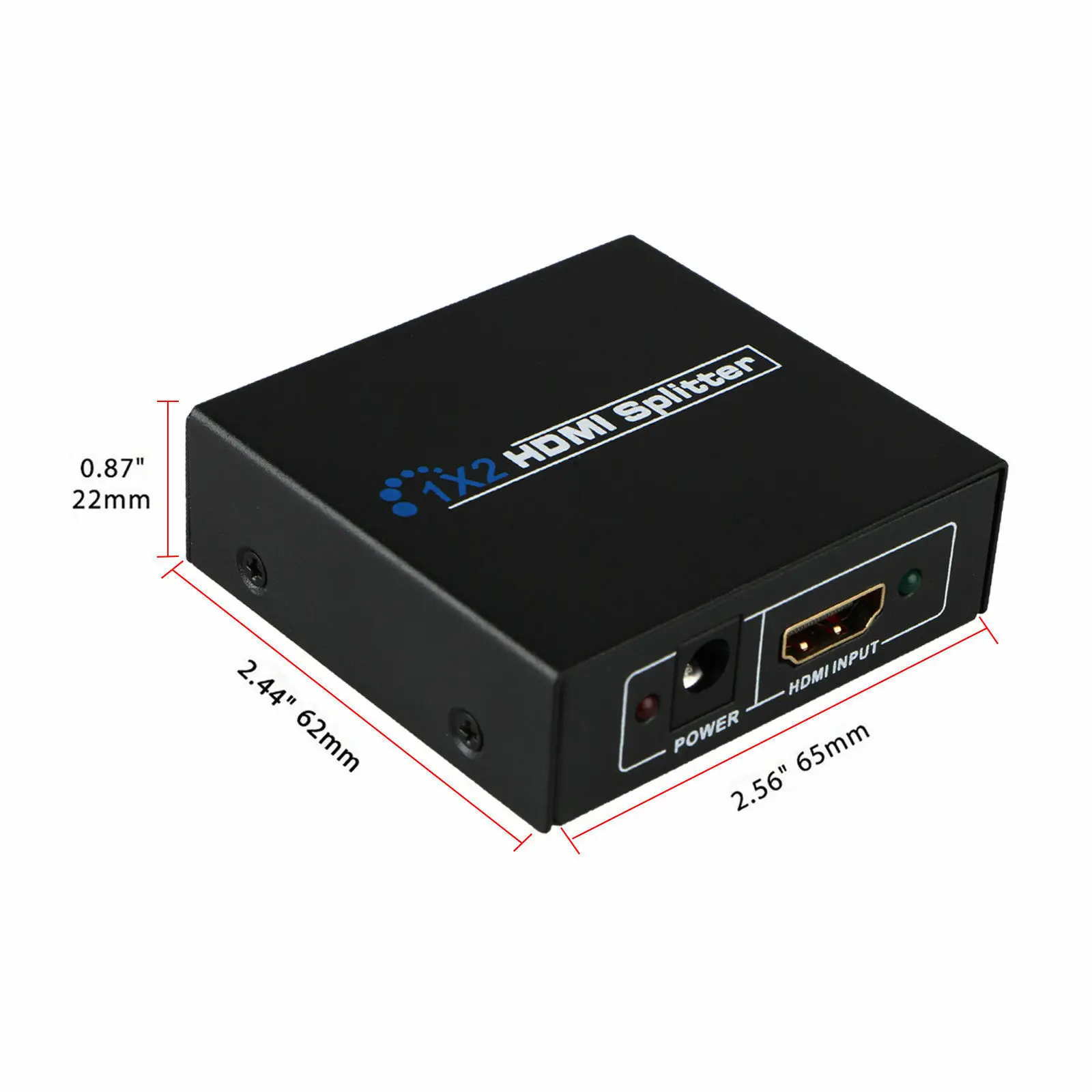 HDMI 1 в 2 out 1080p 4K 1x2 HDCP 3D сплиттер усилитель сигнала питания EU/US вилка