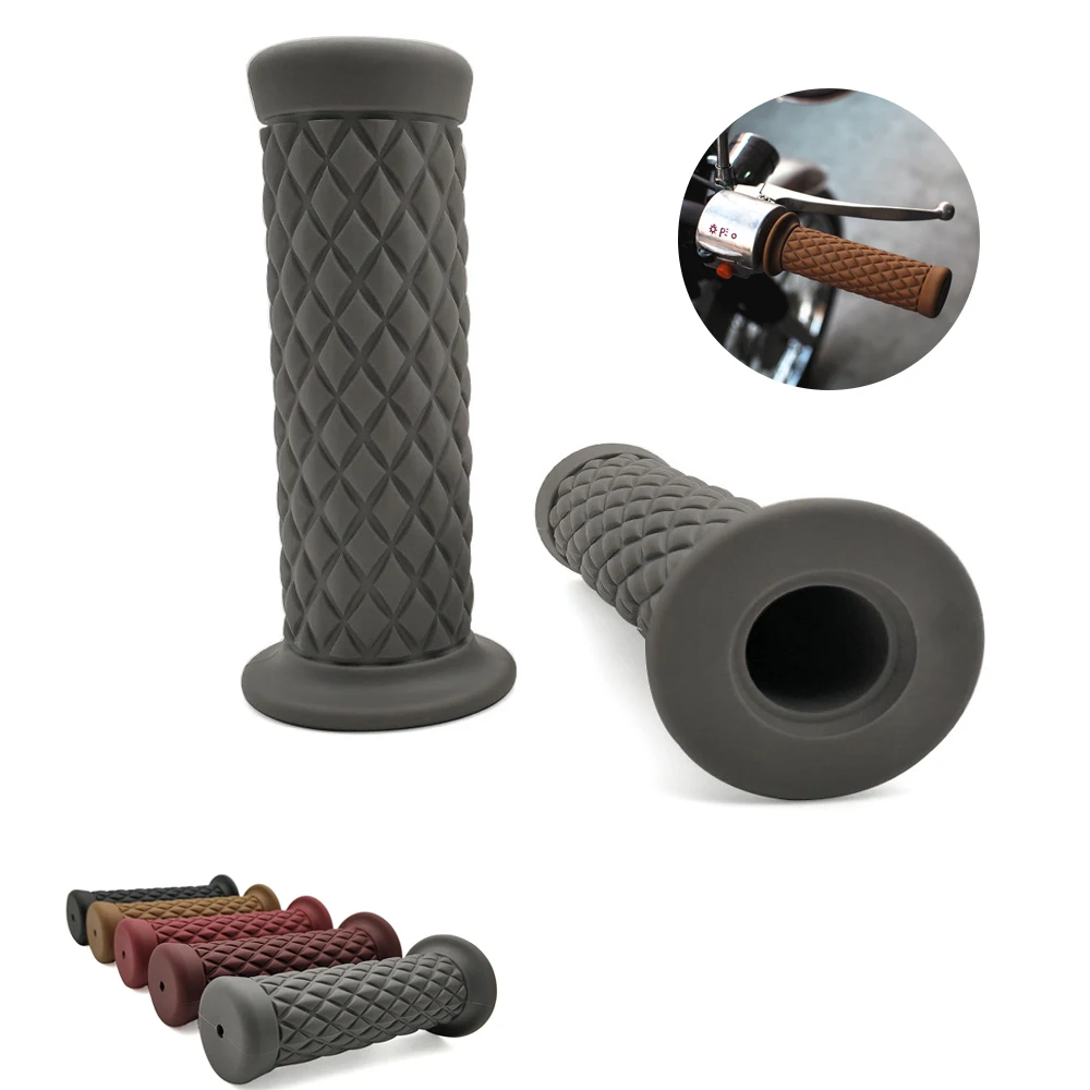 Универсальный 7/8 ''винтажный резиновый мото rcycle grip части для Кафе racer moto руль для Honda CRF230F CRF250L CRF250M CRF1000L
