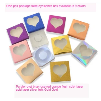 

NEW 100set/lot Packing box for eyelash package paper box color carton with tray 25mm Eyelashes DIY custom Logo flash packing box