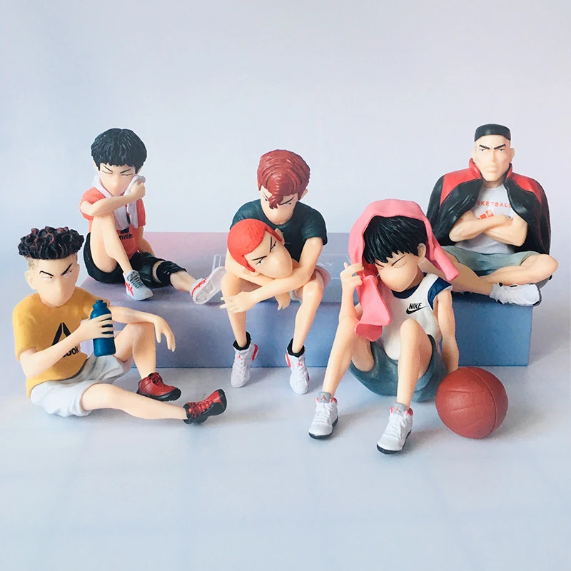 5 Pcs Slam Dunk Figure Sakuragi Hanamichi PVC Action Figures Rukawa Kaede Akagi Takenori Mitsui Herashi Collection Model Toy 12cm 