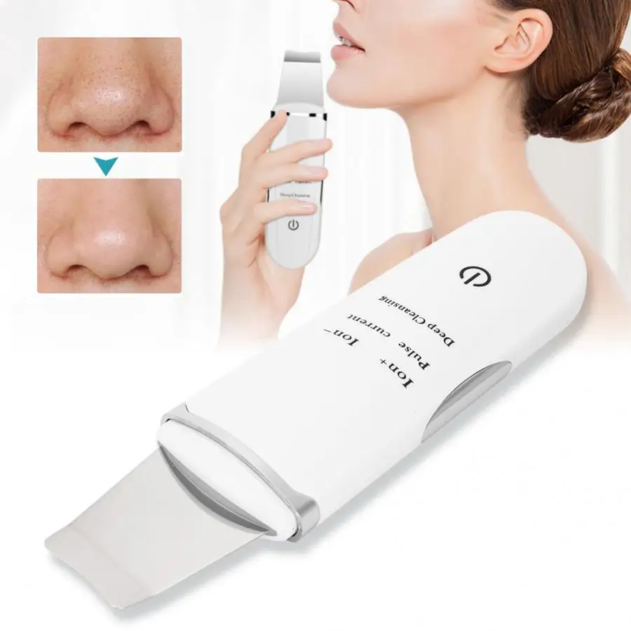 

Ultrasonic Skin Scrubber Deep Face Cleaning Machine Multifunctional Ions Deep Cleansing Blackhead Grease Removal Beauty Device