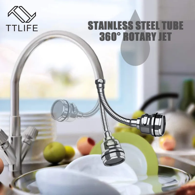 

TTLIFE 360 Degree Rotatable Spray Head Tap Durable Faucet Filter Nozzle 3 Modes KitchenTap Nozzle Torneiras Tap Filter Faucet