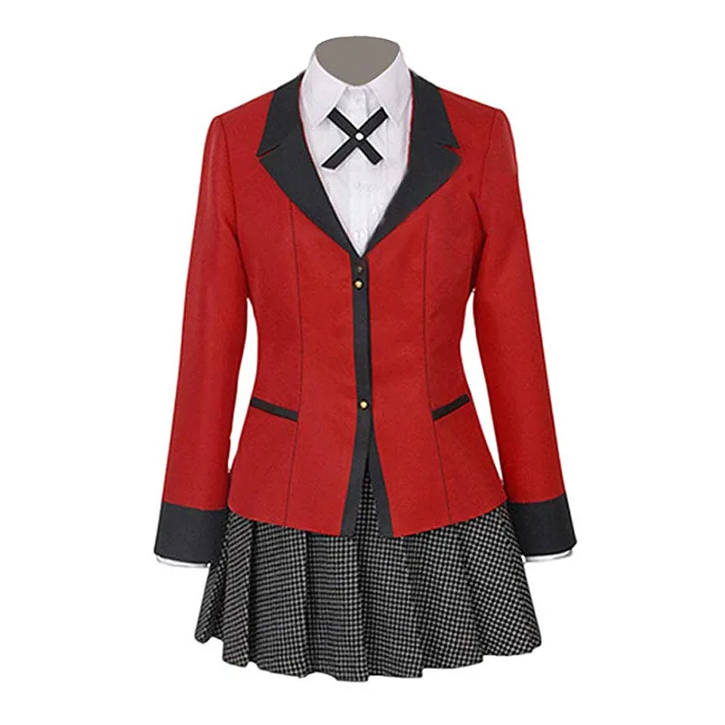 JP Аниме Kakegurui косплей костюм Хэллоуин Jabami Yumeko Косплей Полный комплект полиэстер