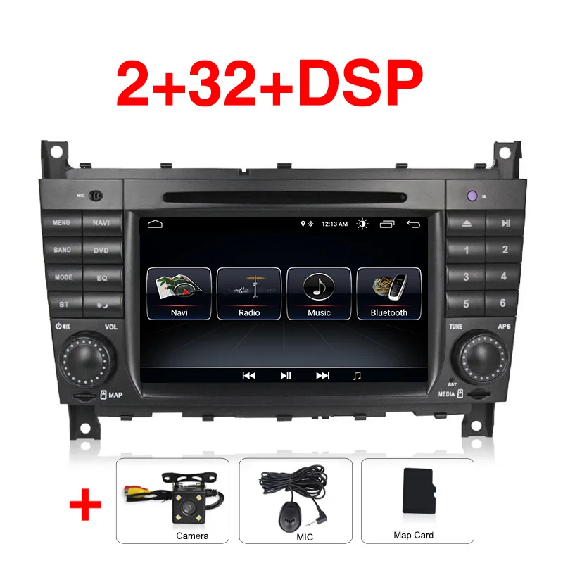 Android 8,0 автомобильный dvd-плеер радио gps Navi для Mercedes/Benz W203 W209 W219 a-класс A160 c-класс C180 C200 RDS wifi - Цвет: Car dvd camera