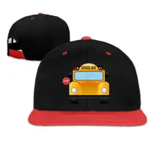 Желтый школьный автобус Регулируемые Детские Хип-хоп бейсболки солнцезащитные шляпы для мальчиков и девочек